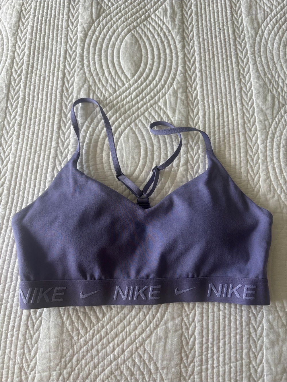 Nike Lavender Wireless Light-Support Sports Bralette